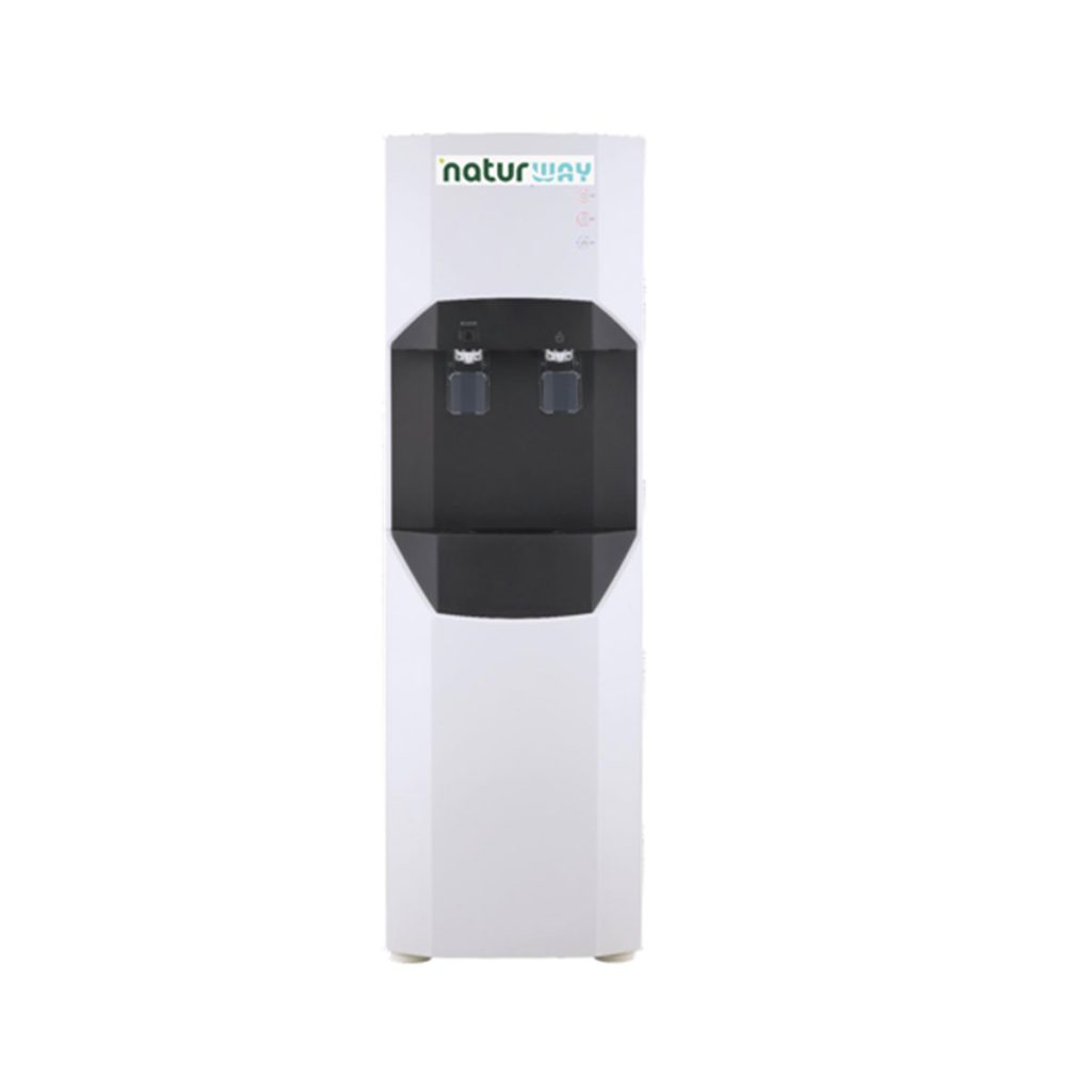 Il dispenser ad osmosi inversa e remineralizzazione “Natur”, realizzato nei laboratori NaturWay, fornisce acqua osmotizzata calda e fredda